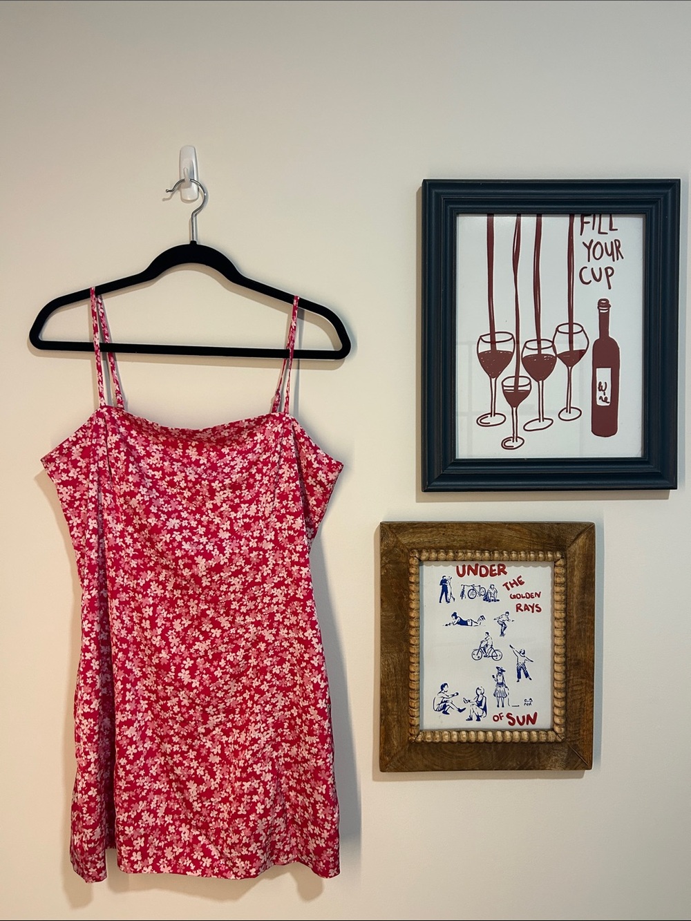 Ardene Red & White Floral Mini Dress